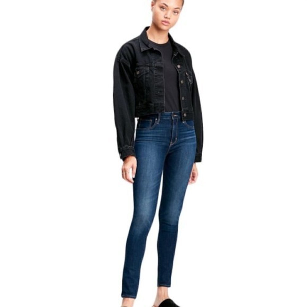 Levi's 721 High Rise Skinny Blue Denim Jeans Pants Size 26